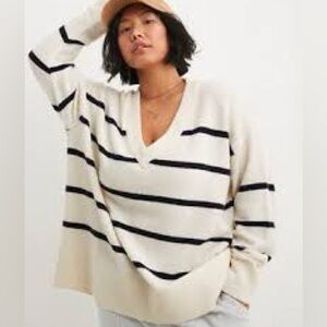 American Eagle Aerie Unreal V Neck Sweater Oversized XXL